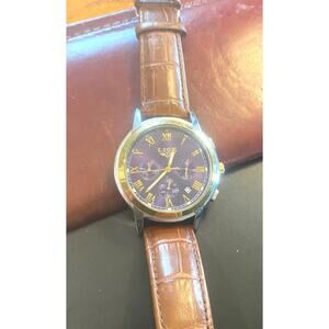 Men's 43mm Silver Tone Lige Watch, 6181WM1, Date Window